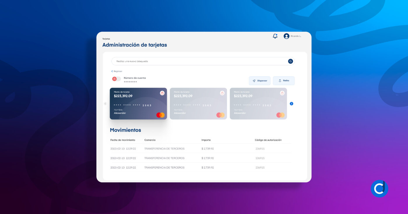 Emisión de tarjetas